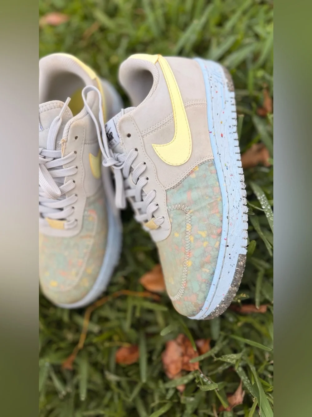 NIKE WMNS AIR FORCE 1 CRATER ‘PURE PLATINUM’ Great condition 9.5 CT1986-0001